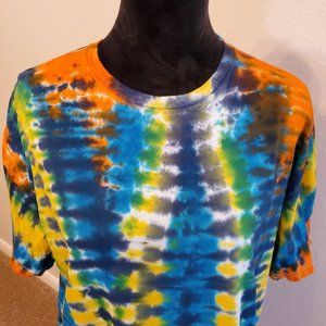 Tie Dye Boho Bohemia Unisex T-shirt men's size XL. 100% cotton.